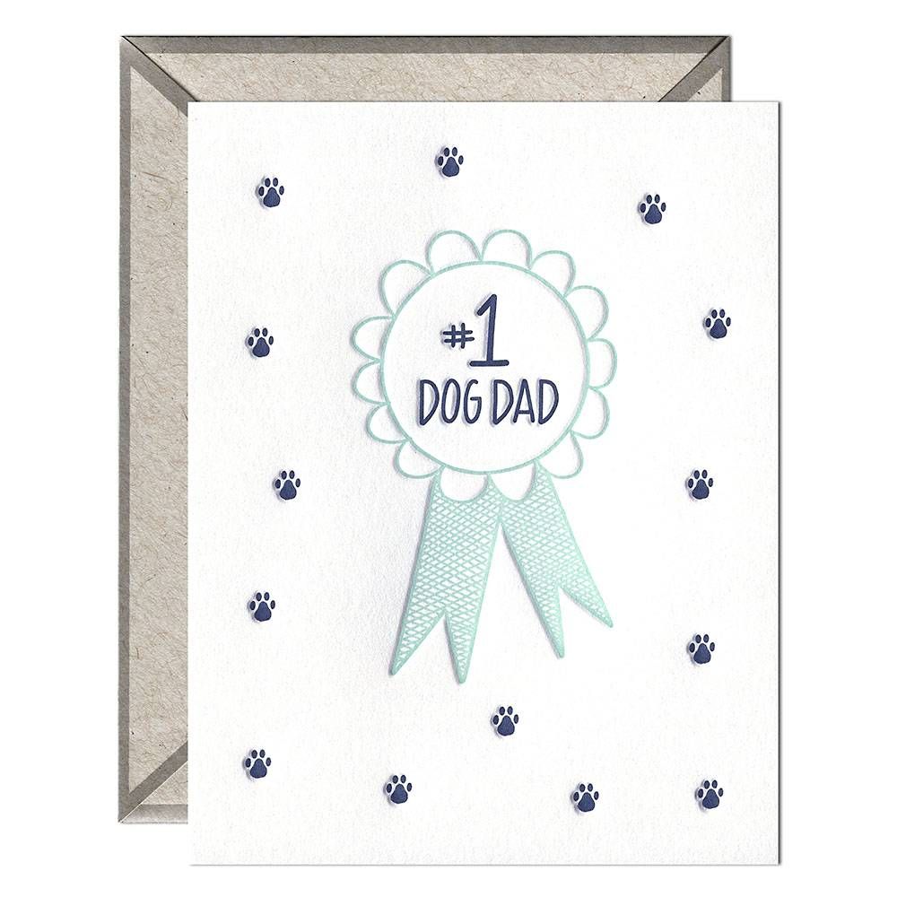 #1 Dog Dad Greeting Card