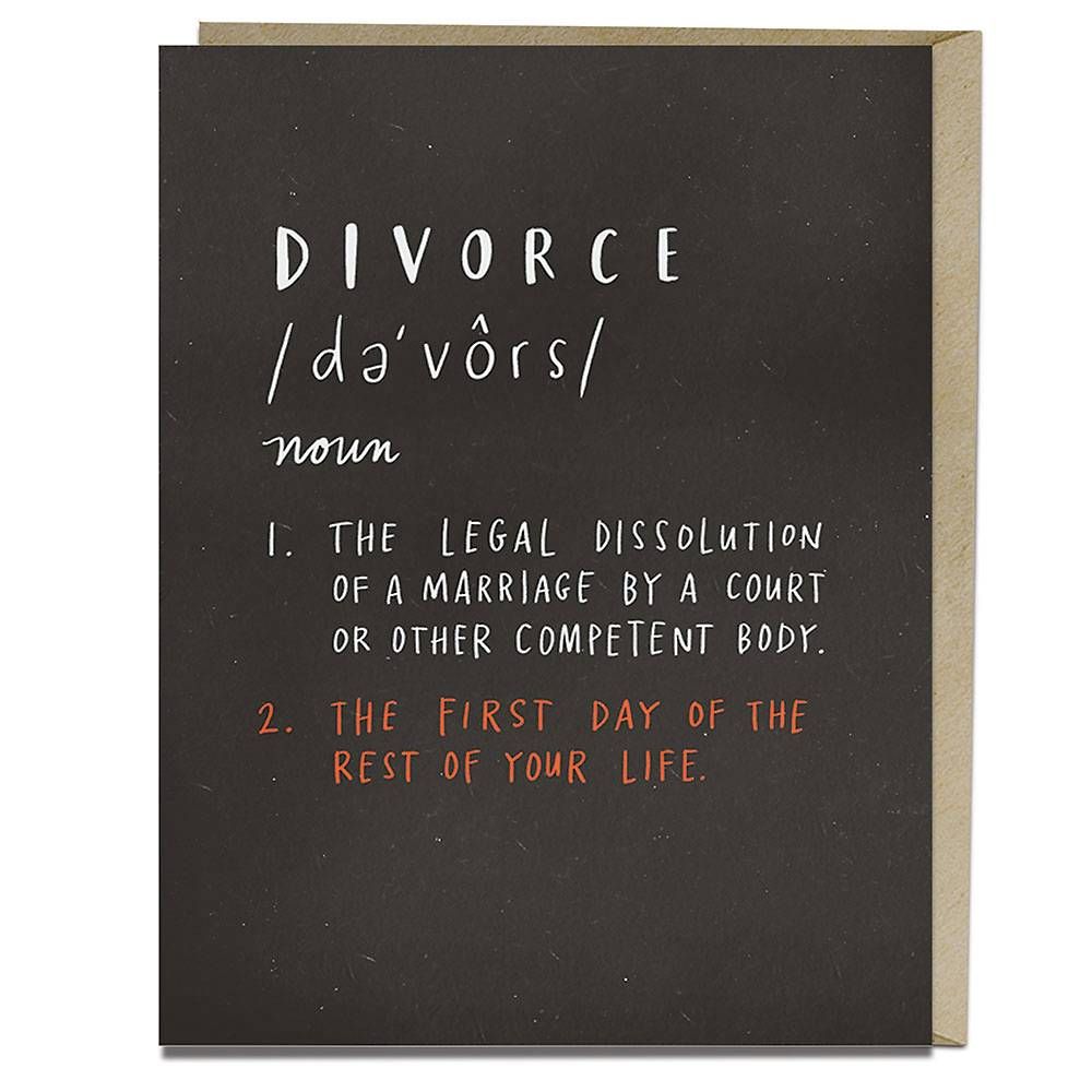 Definition Of Divorce Card