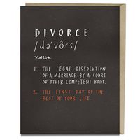 Definition Of Divorce Card