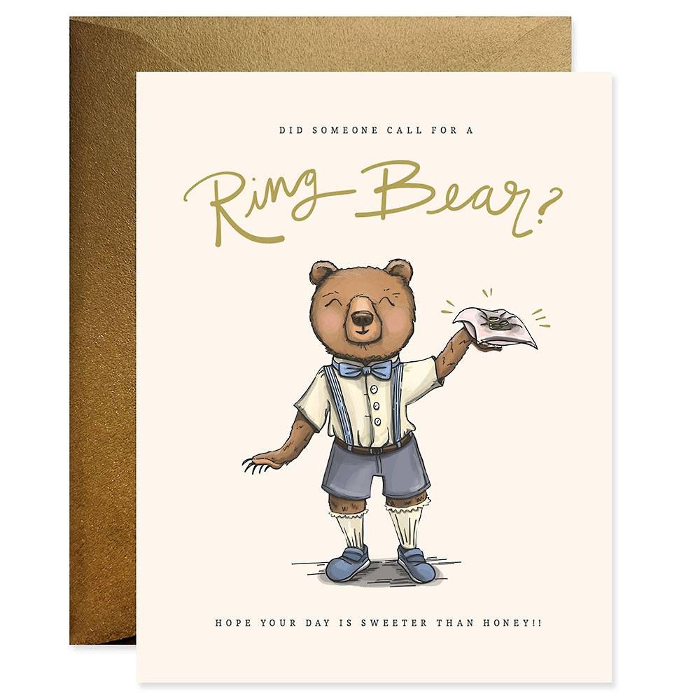 Ring Bear Wedding Card