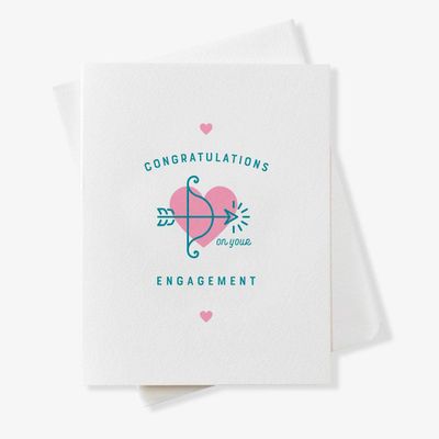 Cupid's Bow Engagement Card