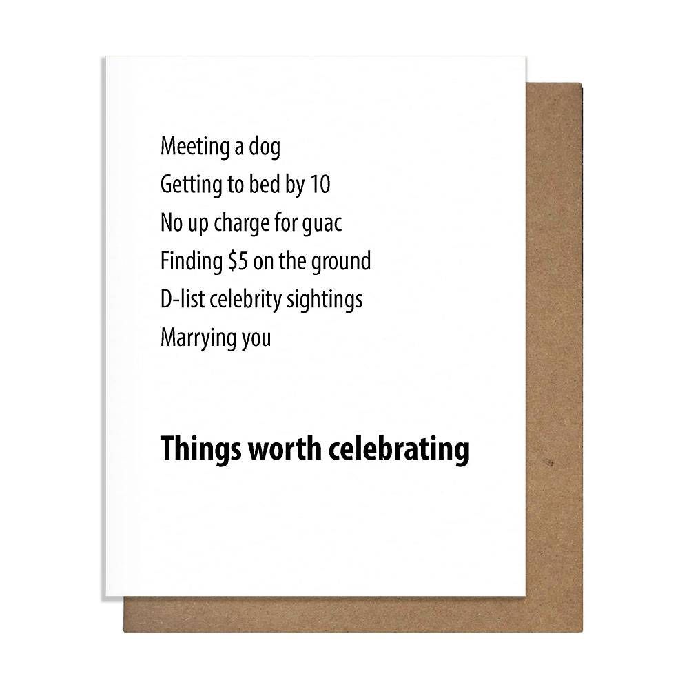 Things Worth Celebrating Wedding Card