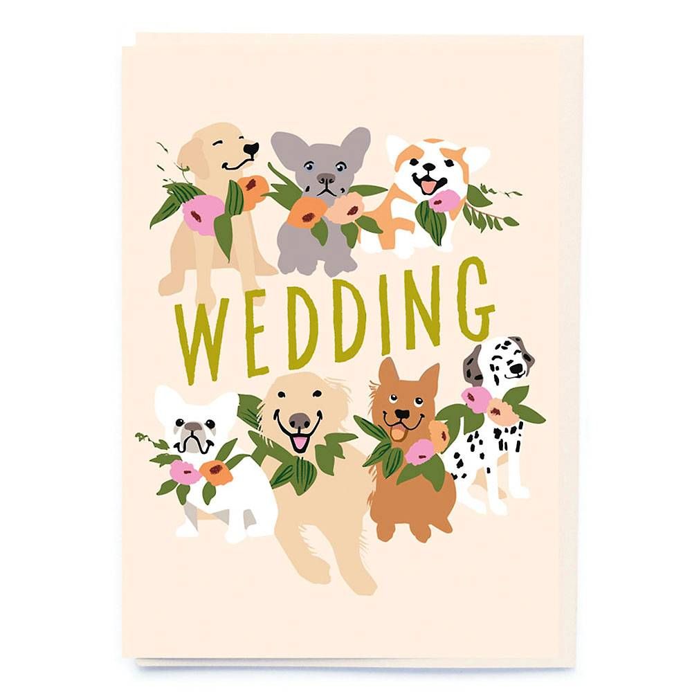 Dog Wedding Card