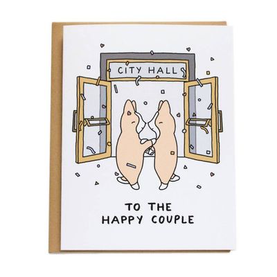 Corgi Couple Wedding Card