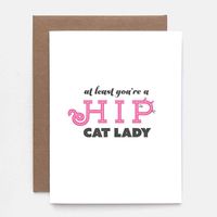 Hip Cat Lady Greeting Card