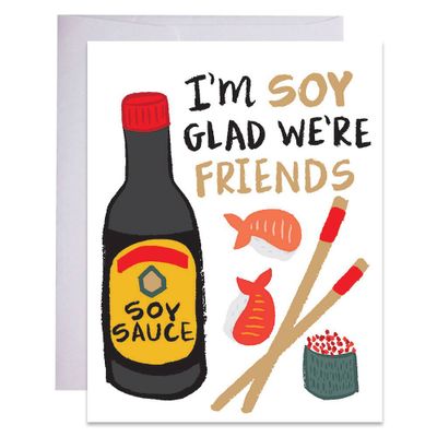 Soy Glad Greeting Card