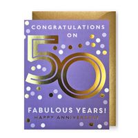 Congratulations On 50 Years Anniversary Card