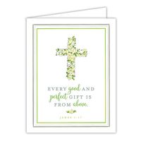 Green Glitter James 1:17 Greeting Card