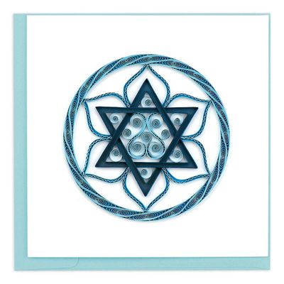 Quilling Star Of David Greeting Card