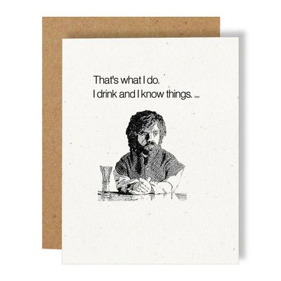 Drink And Know Things Greeting Card