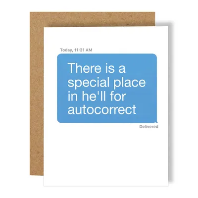 Autocorrect Greeting Card