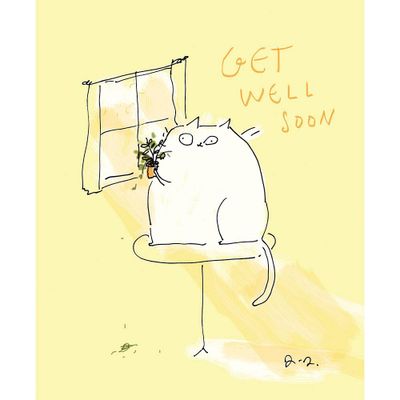 Cat Get Well Card