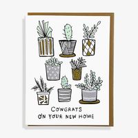 Potted Plants New Home Card