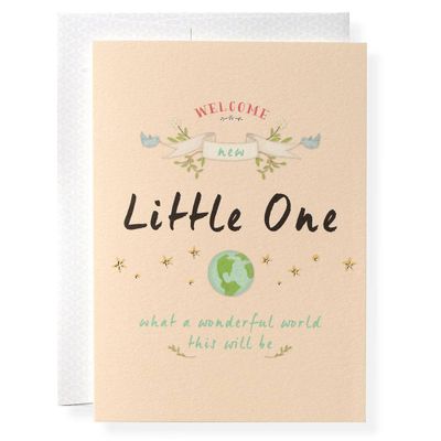 Wonderful World Baby Card