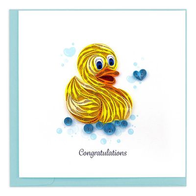 Quilling Duck Baby Card