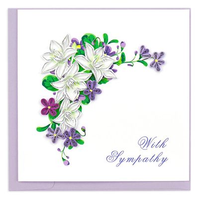 Quilling Floral Sympathy Card