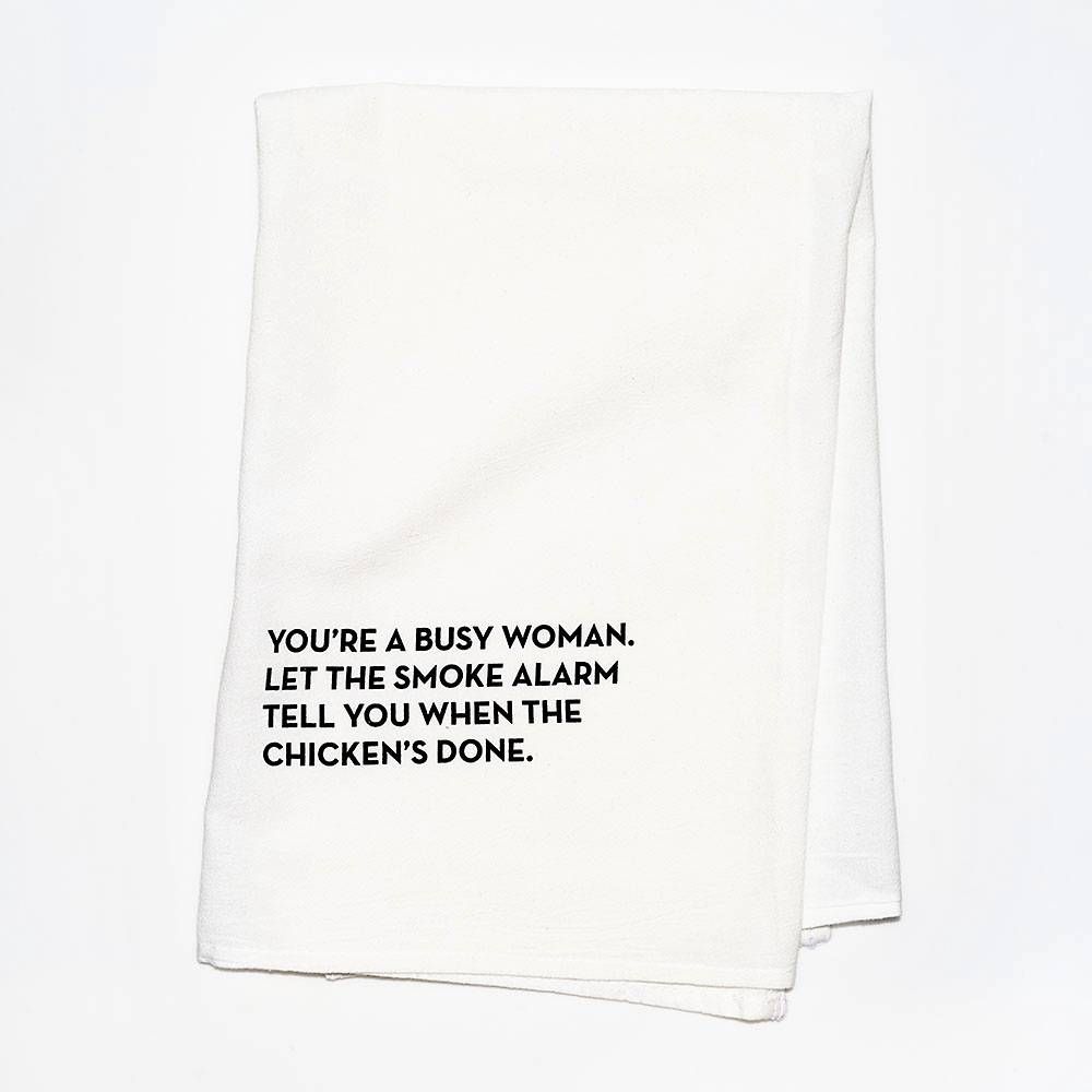 Busy Woman Tea Towel