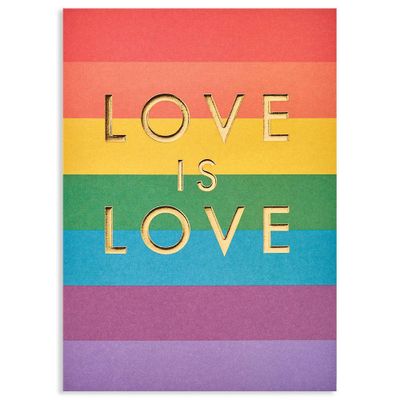 Rainbow Love Is Love Card