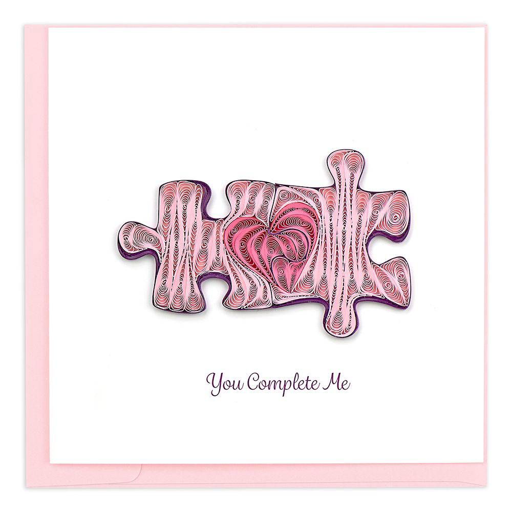 Quilling Puzzle Pieces Love Card