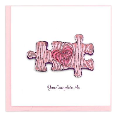 Quilling Puzzle Pieces Love Card