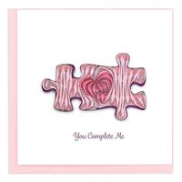 Quilling Puzzle Pieces Love Card