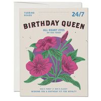 Vintage Flower Birthday Card