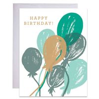 Blue Balloons Birthday Card