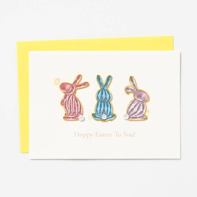 Quilling Pastel Bunnies Easter Card