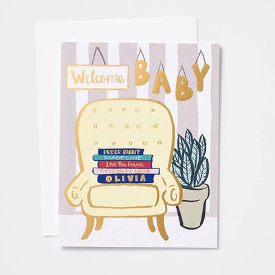 Picture Book Welcome Baby Card