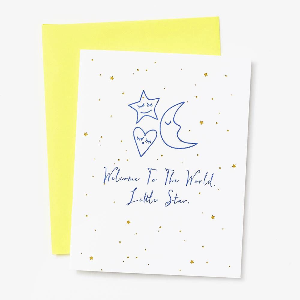 Welcome Little Star Baby Card