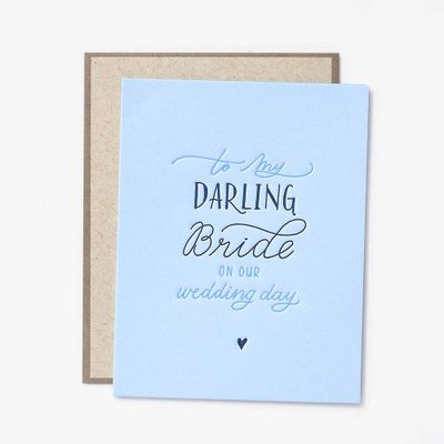 To My Darling Bride Wedding Card