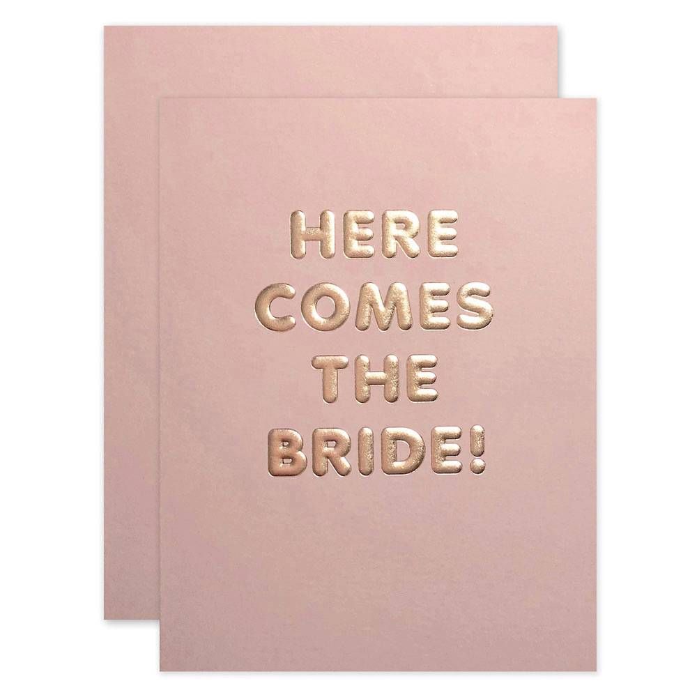 Here Comes The Bride Wedding Card