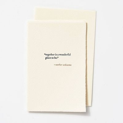 Together Is A Wonderful Place Anniversary Card