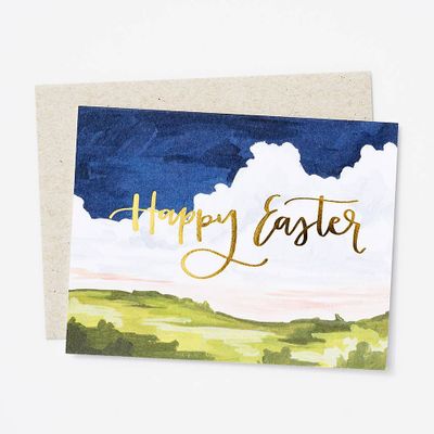 Pastel Landscape Easter Card