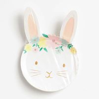 Floral Bunny Plates