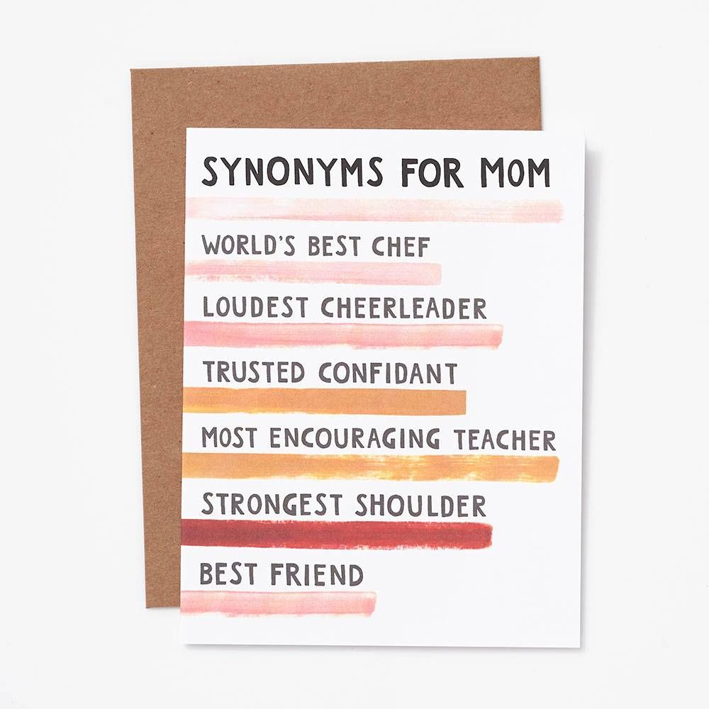 Synonyms Mother's Day Card