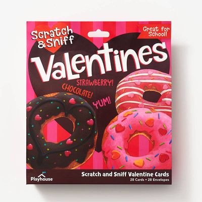 Scratch & Sniff Donut Valentine Card Set