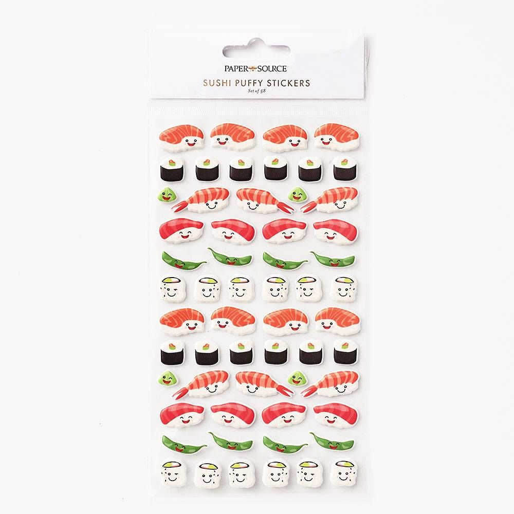 Sushi Puffy Stickers