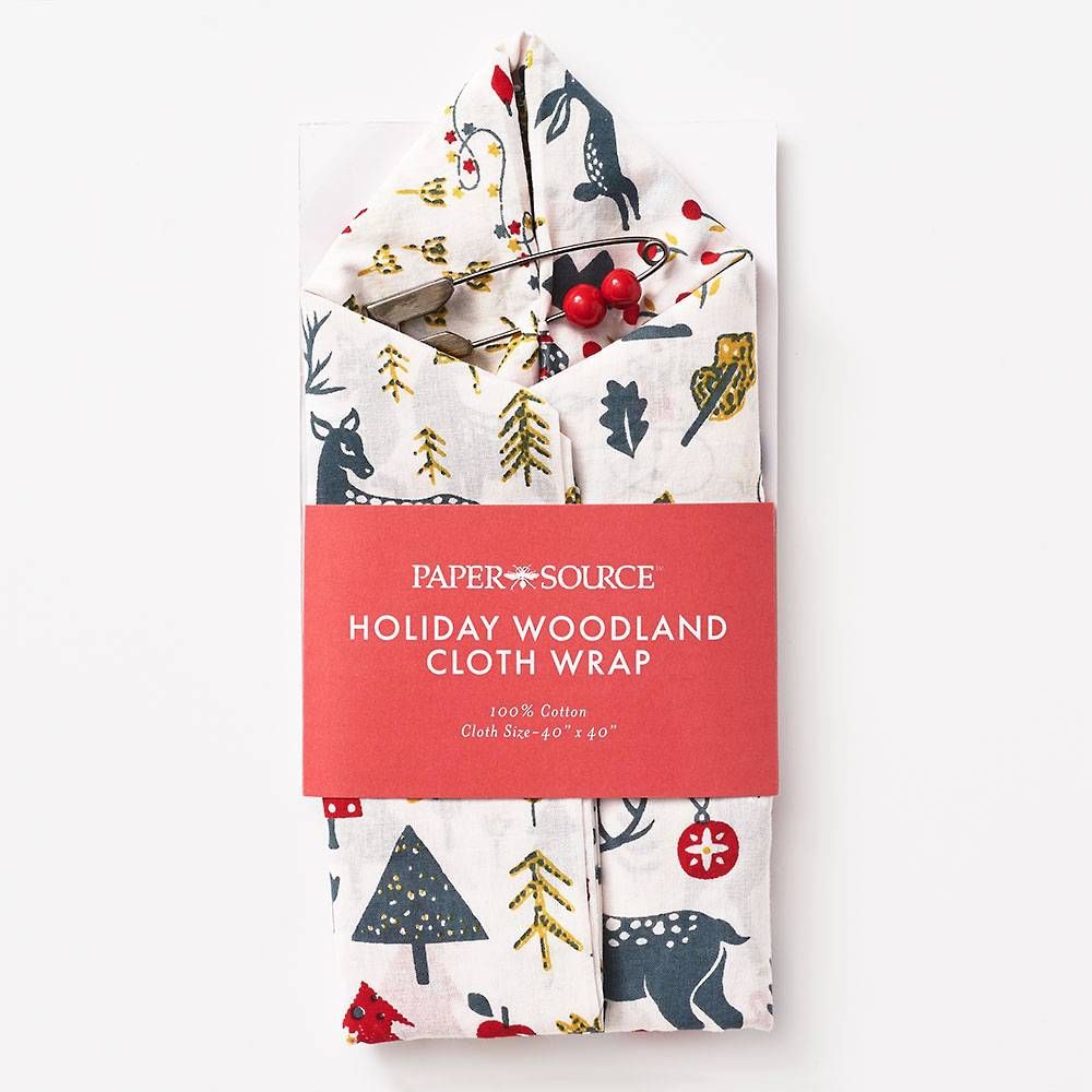 Holiday Woodland Furoshiki Cloth