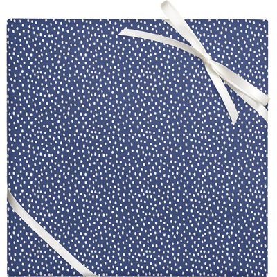 Navy Flurry Stone Wrapping Paper