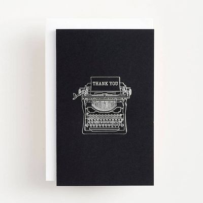 Foil Typewriter Thank You Card