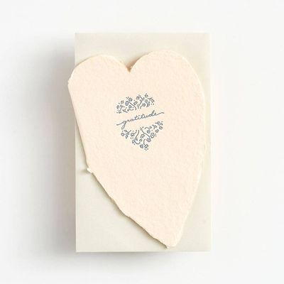 Gratitude Deckled Heart Thank You Card