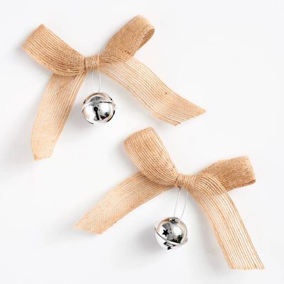 Burlap Bows with Bells