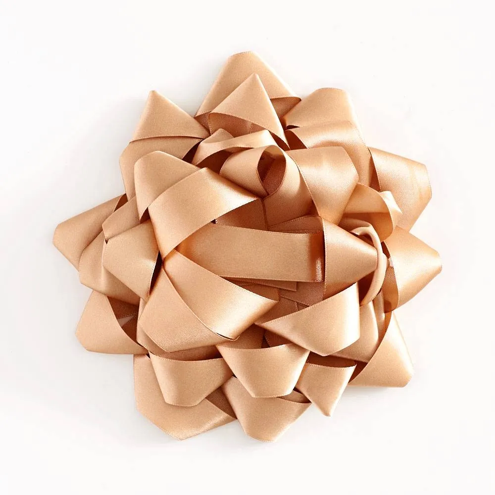 Jumbo Gold Satin Bow