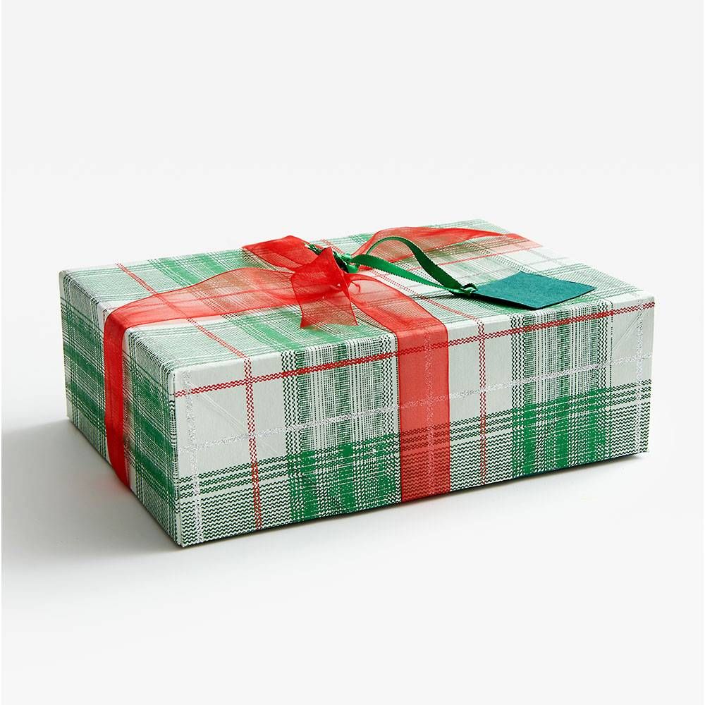 Green Plaid Medium Foldable Box Set