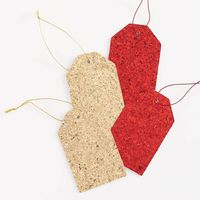 Red & Gold Glitter Gift Tags