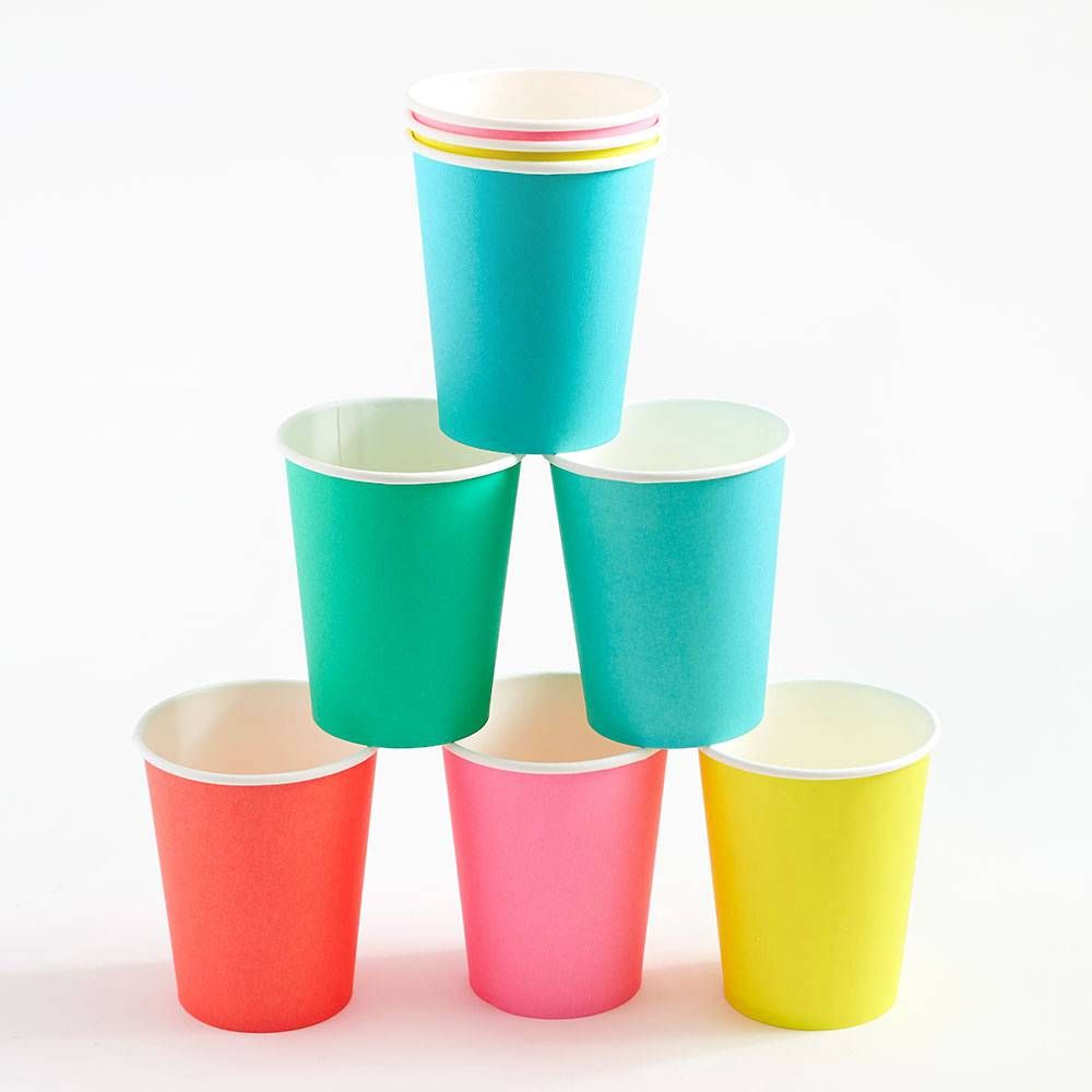 Bright Multicolor Paper Cups