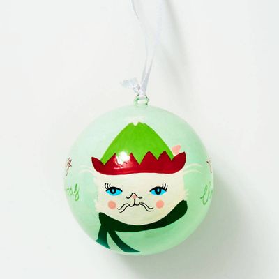 Meowy Christmas Ball Ornament