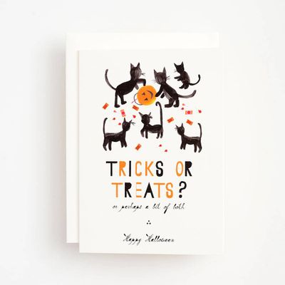 Trick or Treats Cats Halloween Card