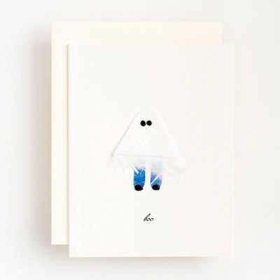 Handcrafted Friendly Ghost Halloween Card